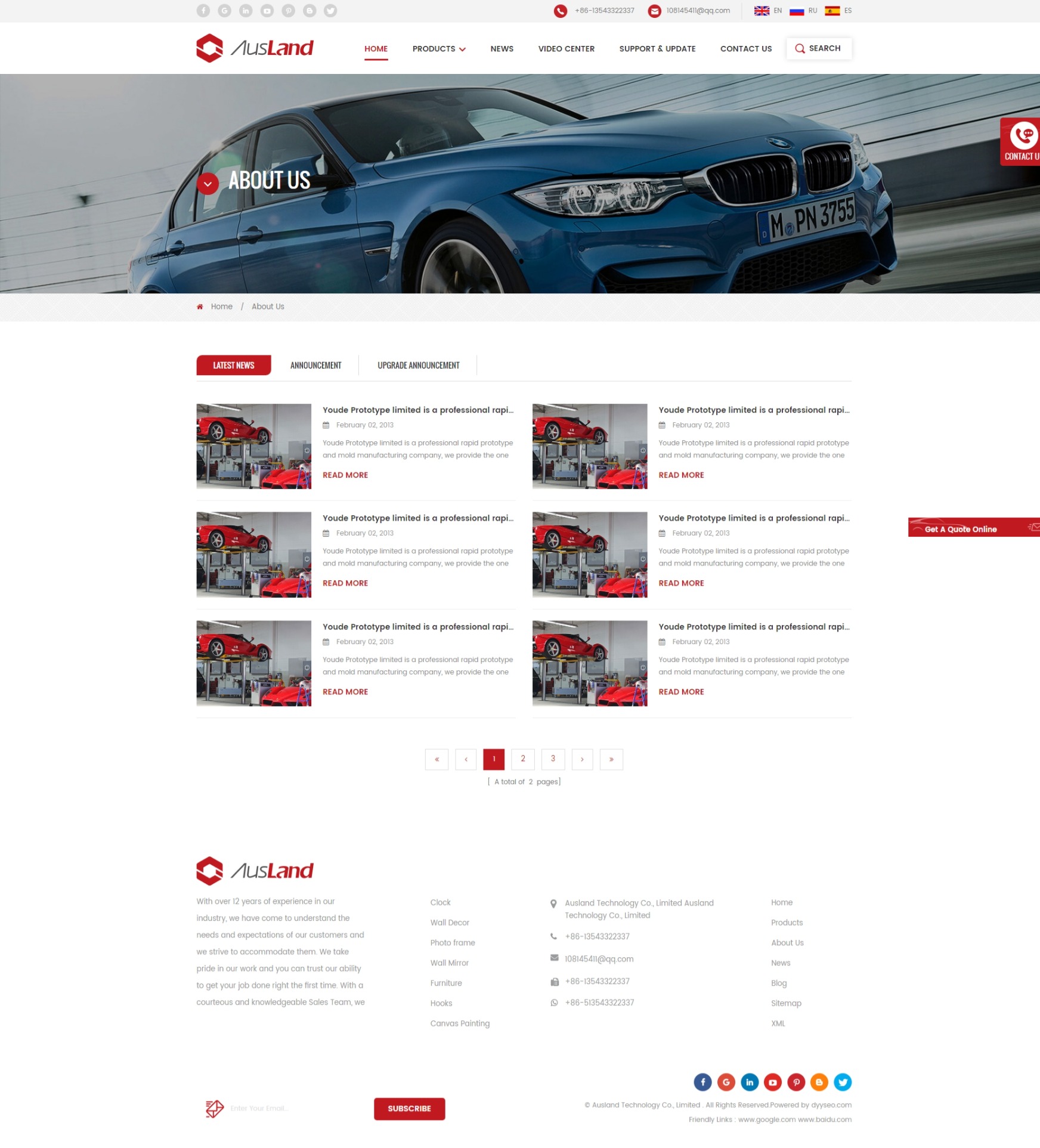 两排+左图右文结构布局—侧边栏无