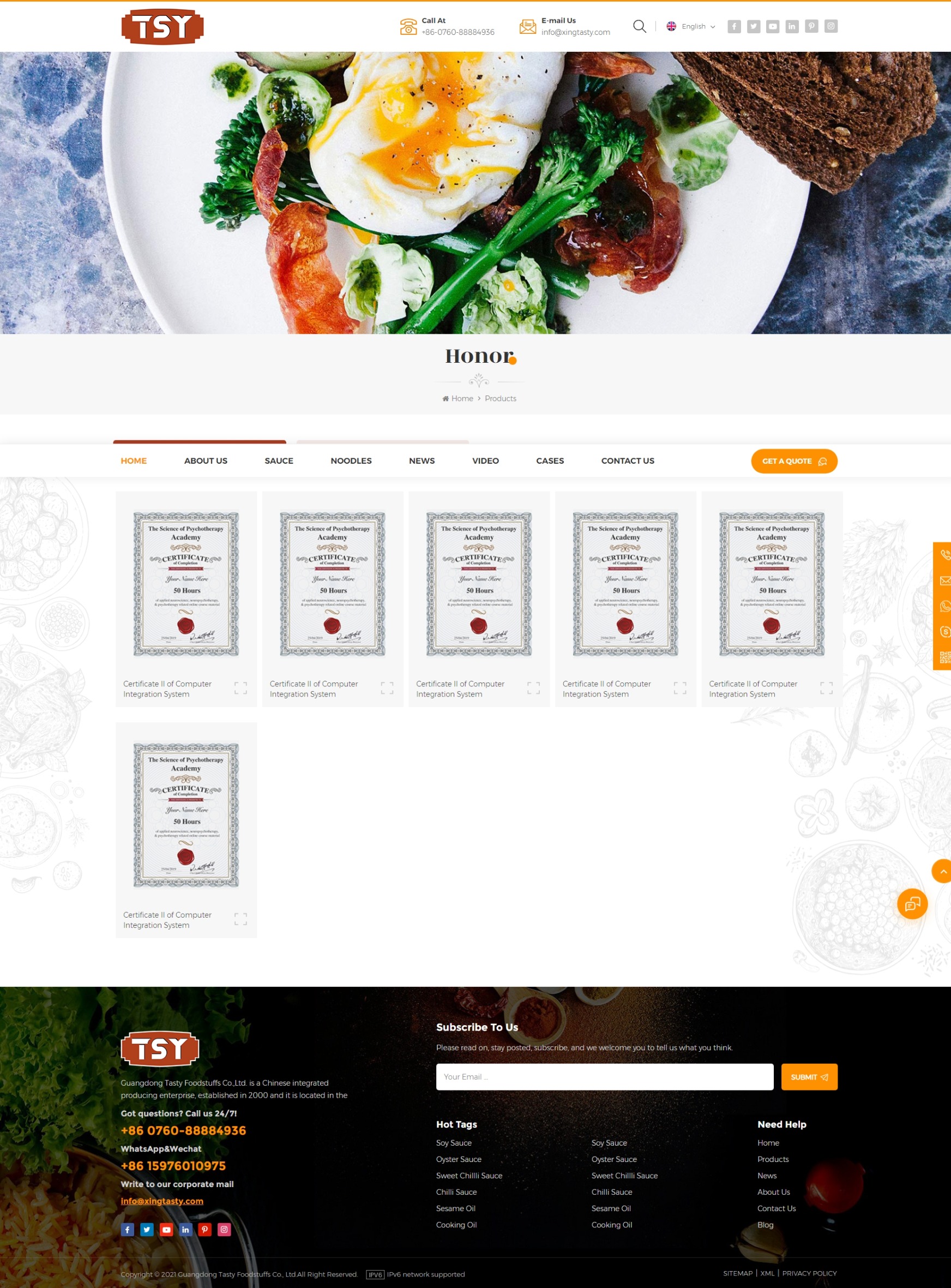 一排五个证书布局—侧边栏无