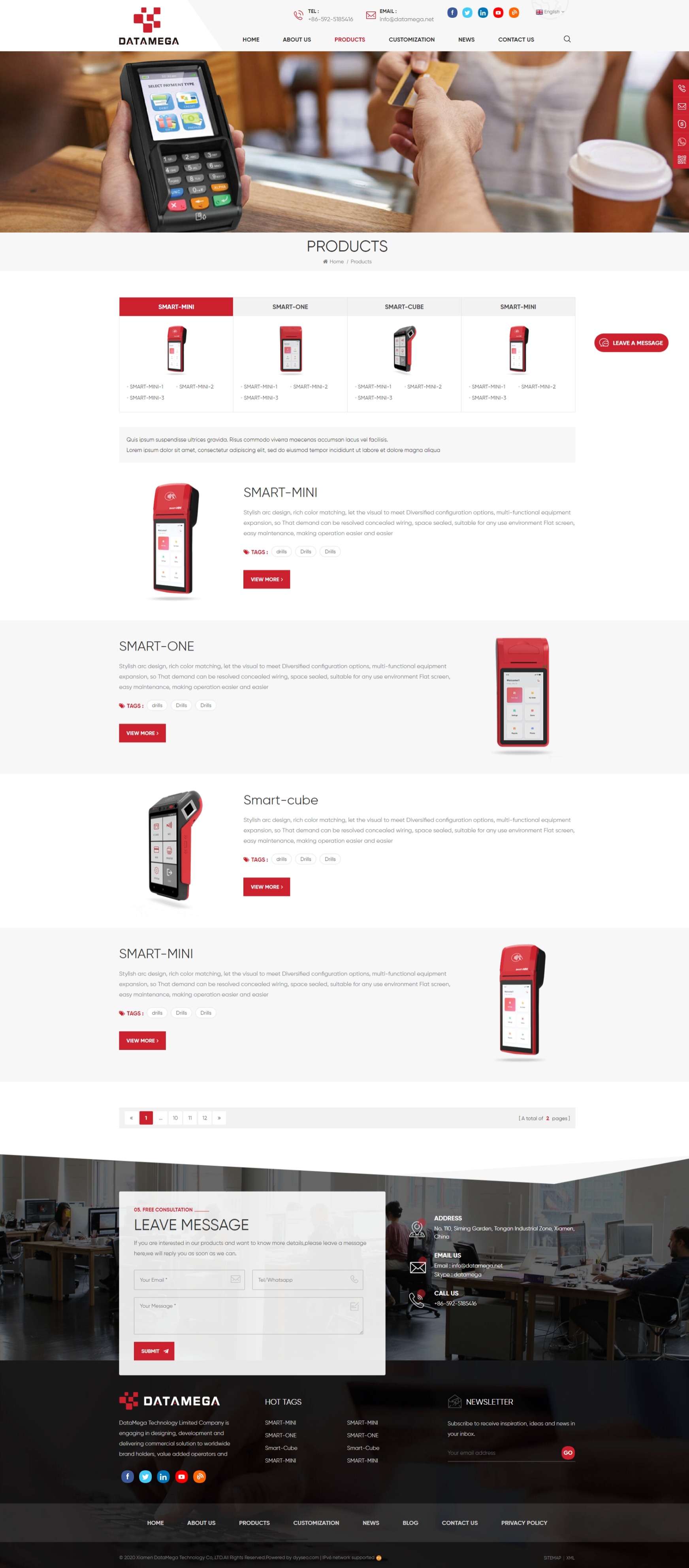 左右交替排版（适用于产品数不多的行业）—侧边栏无