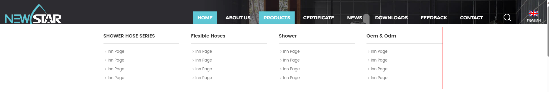 横排四列展示（图+文字布局）——篇幅宽屏全铺内容居中